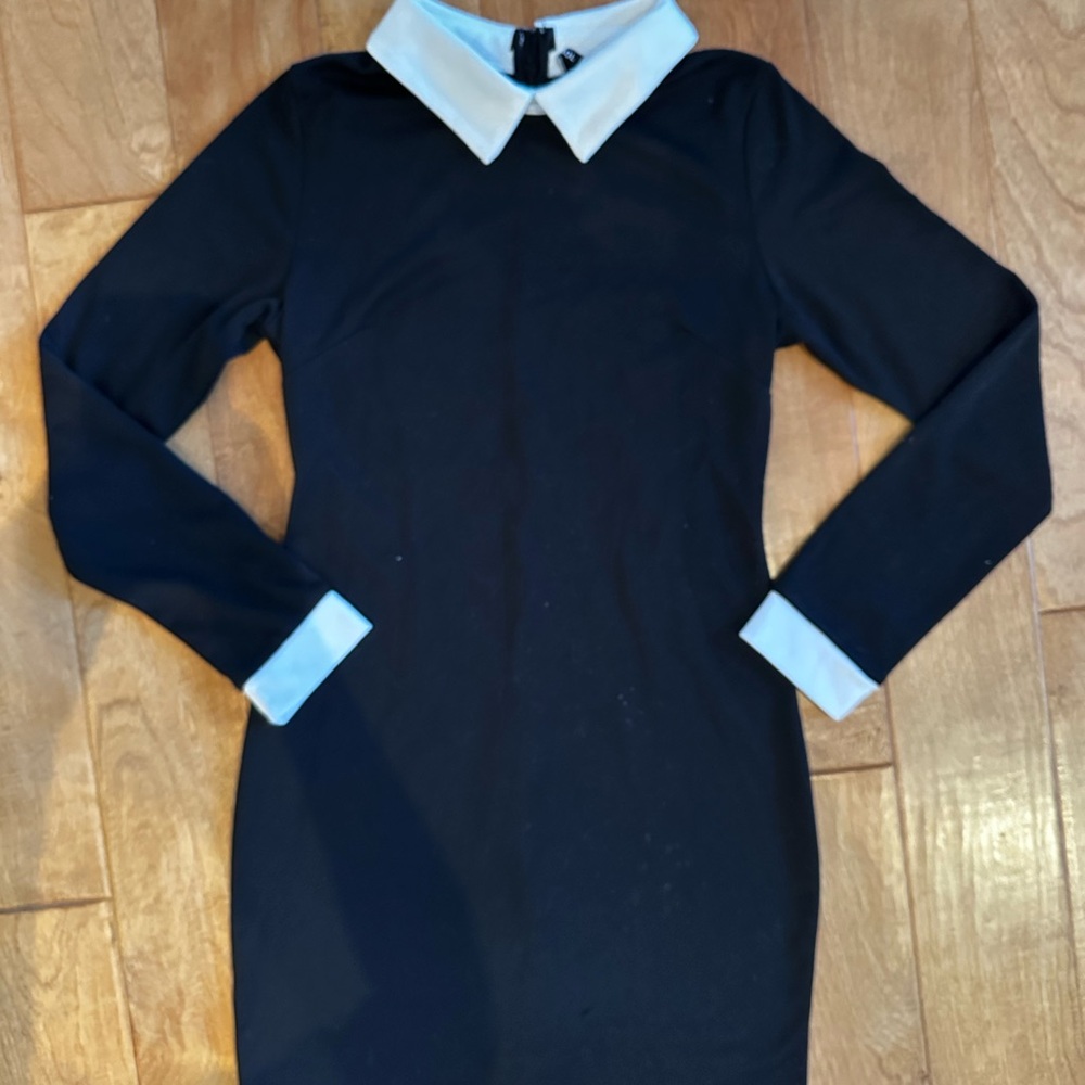 Halloween Goth Girl Black Wednesday Addams Style Dress size Small/Medium